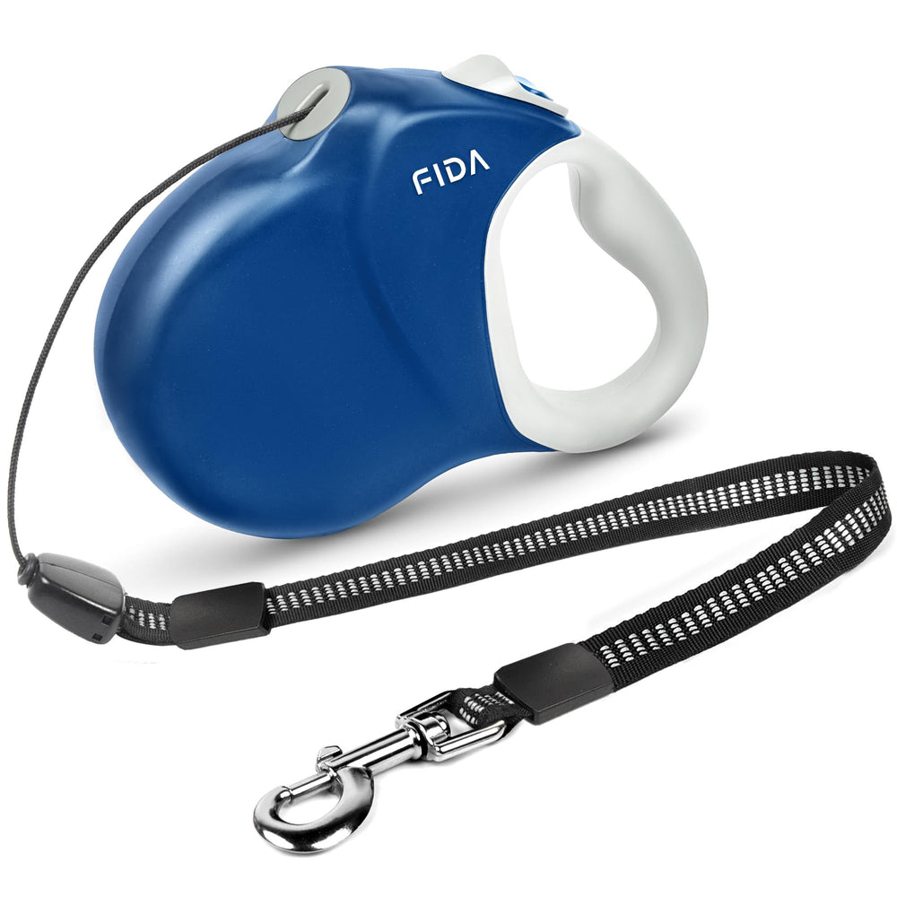 Fida 30ft retractable leash showing extended reach for park walks