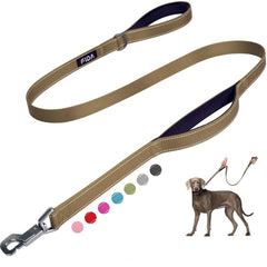 Fida 5 ft heavy duty dog leash with padded handles for comfortable walks