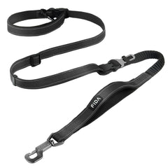 Fida 6-in-1 leash with front padded handle for safer roadside walks.