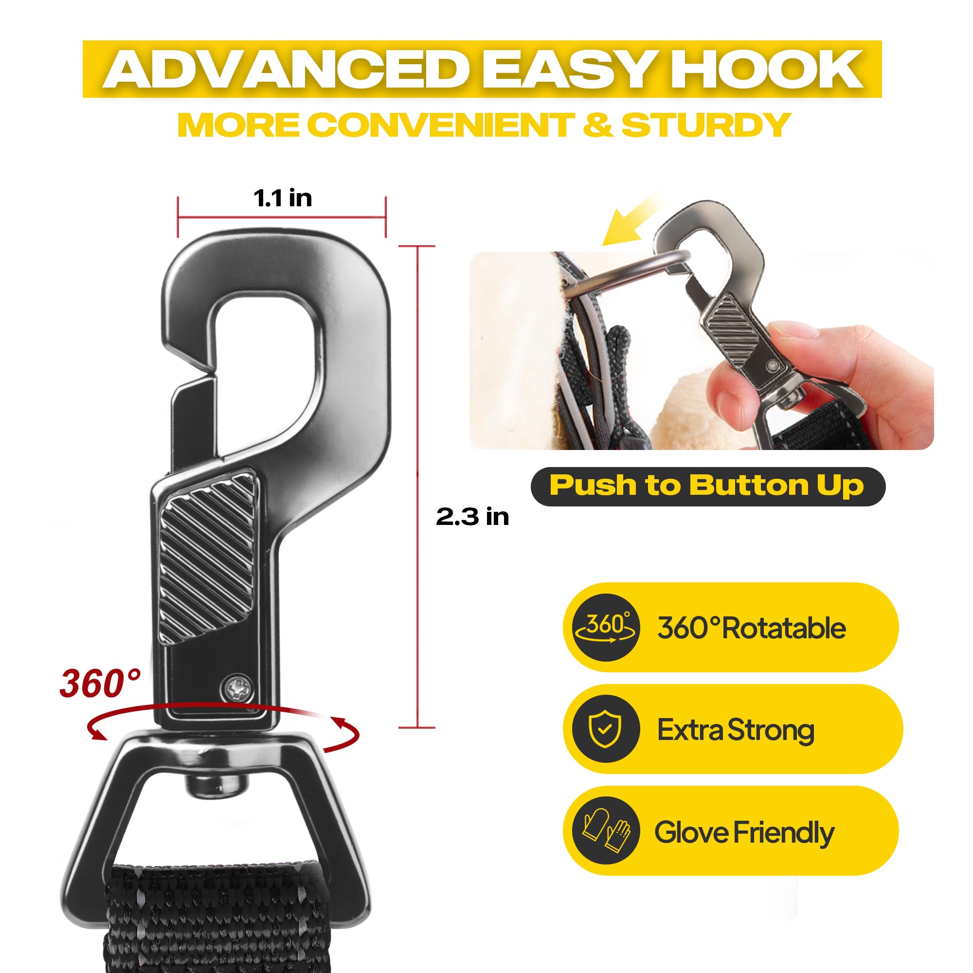 Fida heavy-duty nylon with triple stitching supports dogs over 250 lbs.
