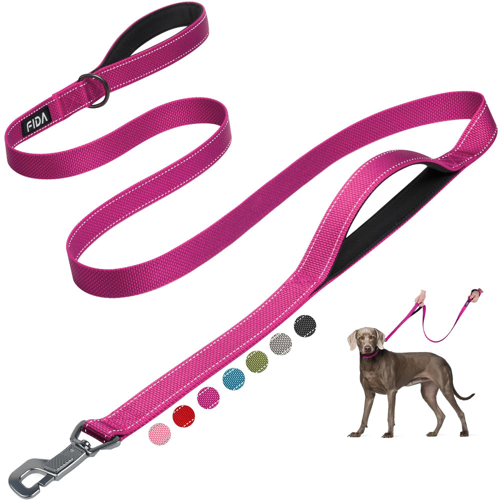 Fida 6ft heavy-duty leash with advanced easy hook for quick secure attachment