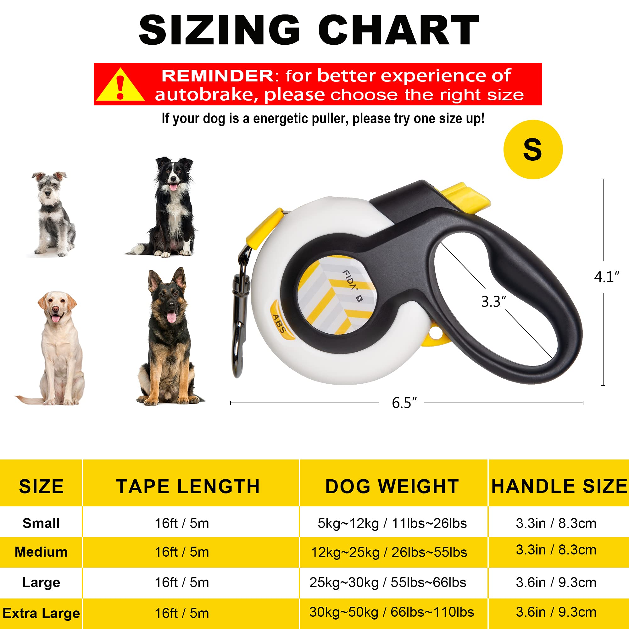 FIDA heavy-duty leash designed for dogs in the 11–26 lb range.