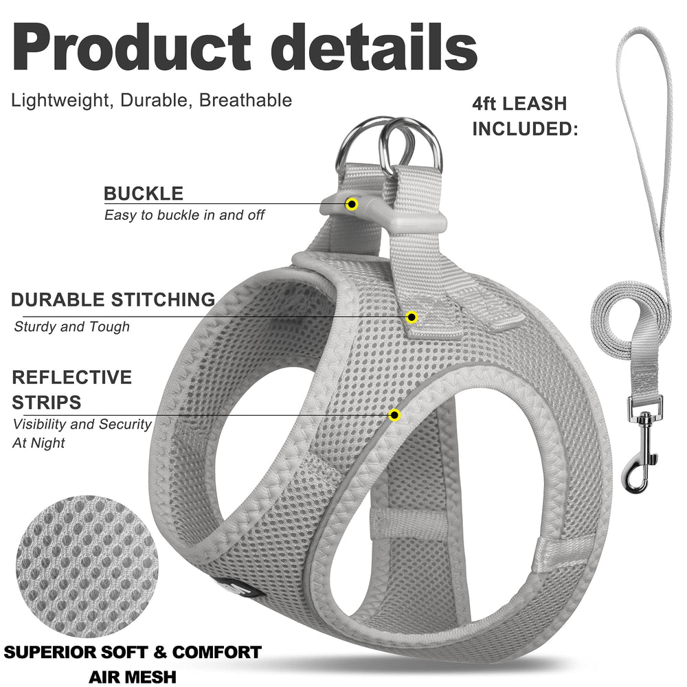 Fida cat harness with reflective strips for safer night visibility