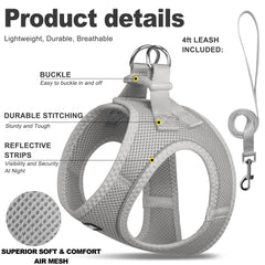 Fida cat harness with reflective strips for safer night visibility