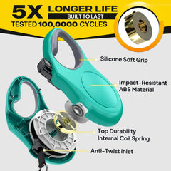 Fida leash with quick lock and pause for easy control.