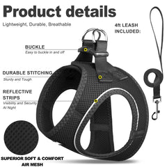 Fida Comfy Dog Harness with Leash bundle for secure daily walks