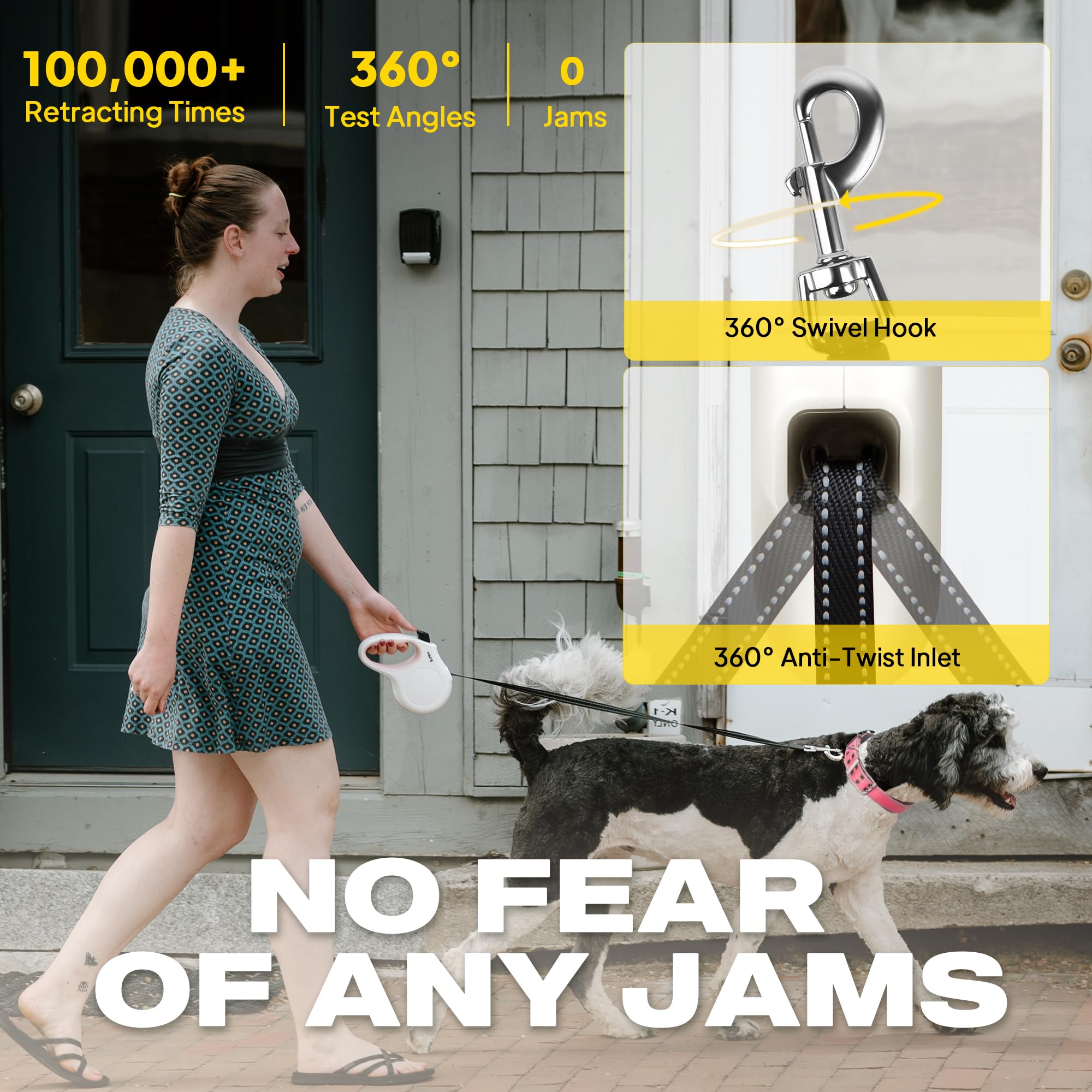 Fida leash highlights ergonomic soft handle for comfortable long walks.