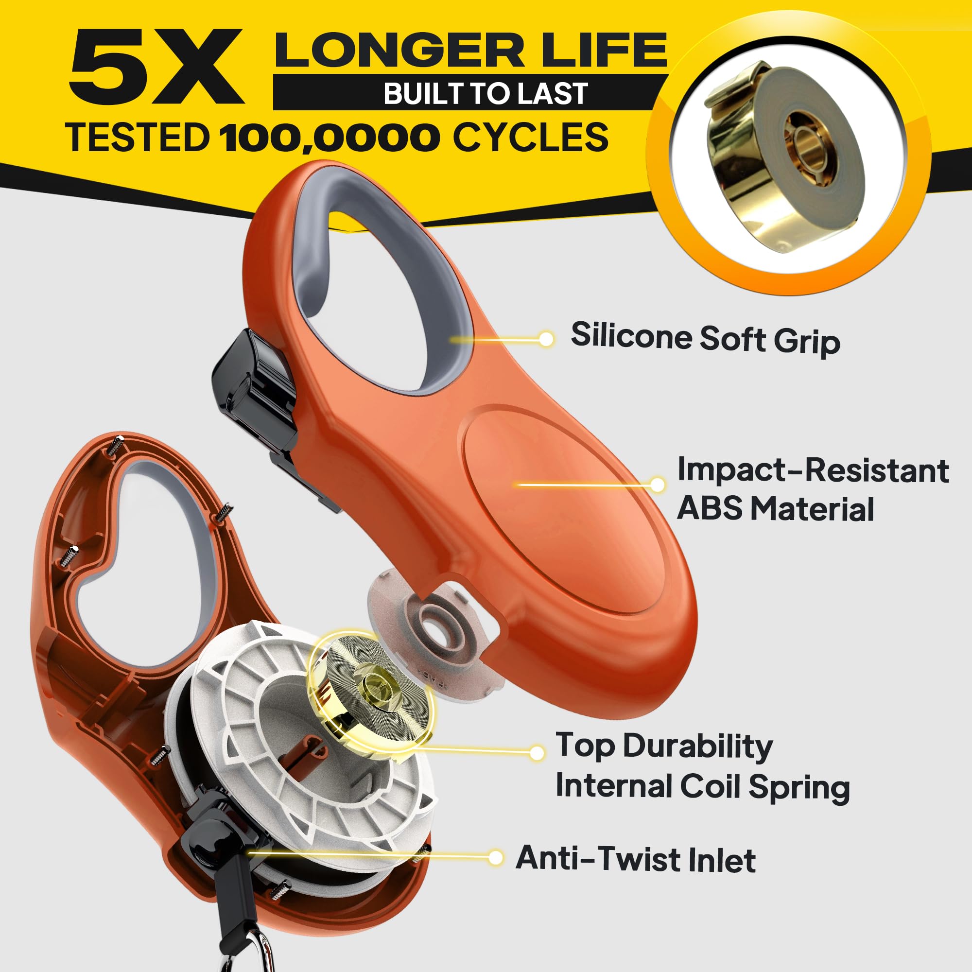 Reflective cord on the Fida leash enhances night-time visibility