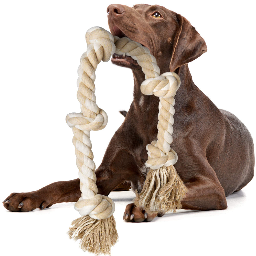 Fida dog rope toy 3 feet for large breeds, promotes interactive play.