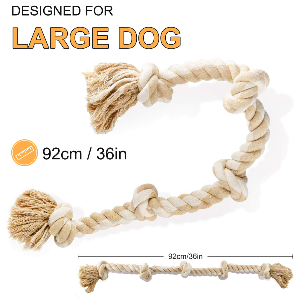 Fida 3-foot rope toy shown indoors, ideal for bonding and fetch.