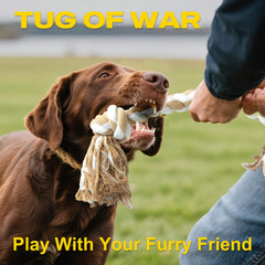 Fida natural cotton rope toy; washable and safe for daily chewing.