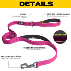 Fida dual-handles with soft padding for comfortable grip during walks.