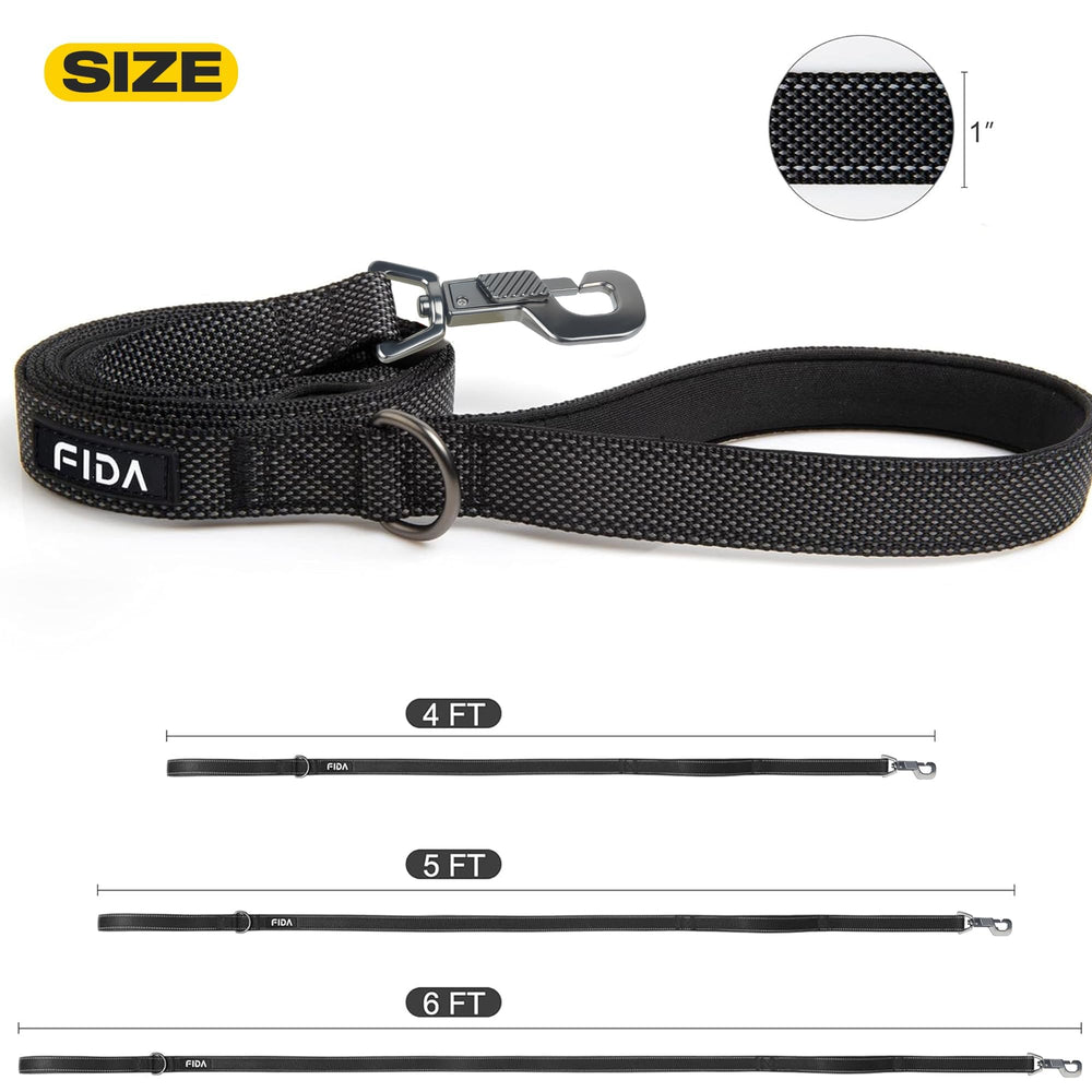 Fida durable nylon leash with 1-inch width for strength