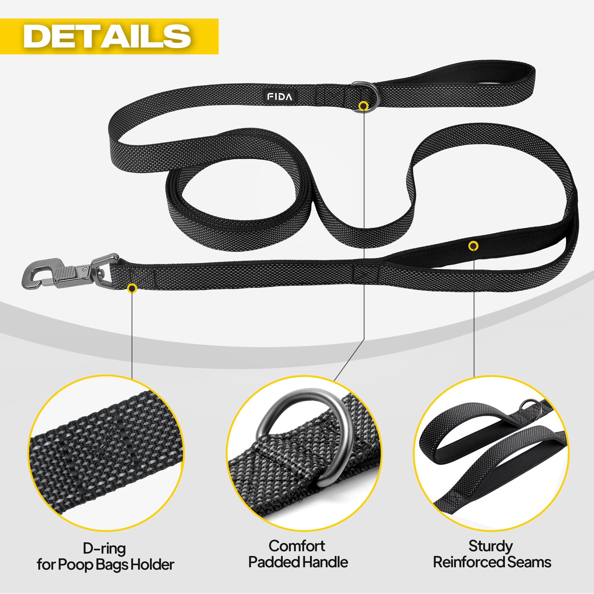 Fida durable nylon stitching supports long-lasting daily use.