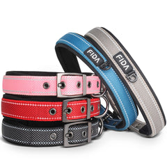 Fida heavy-duty dog collar with durable metal buckle for secure daily adventures.