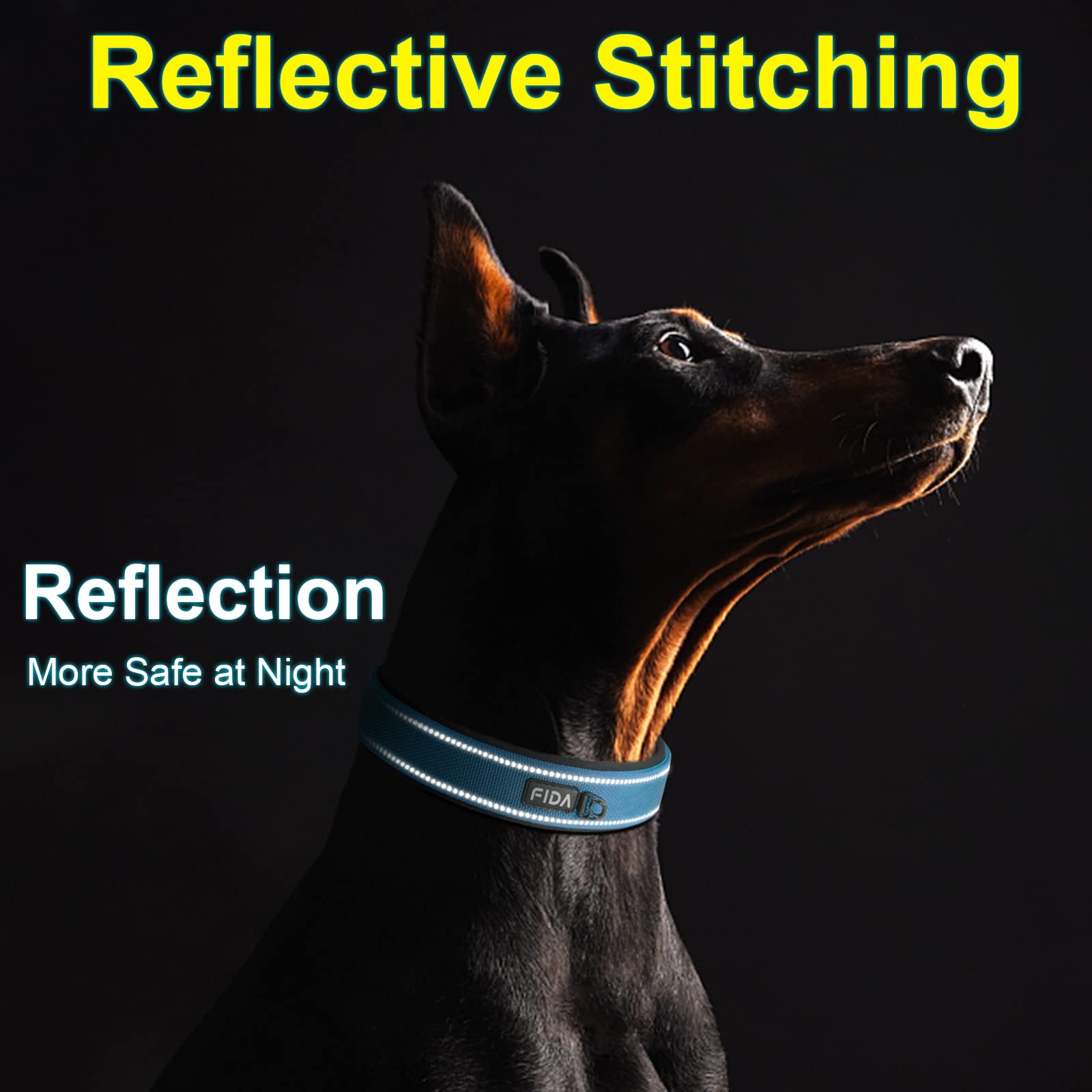 Fida heavy-duty dog collar ideal for large breeds needing rugged durability.