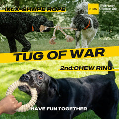 Fida rope ring closeup designed for interactive tug of war and grip