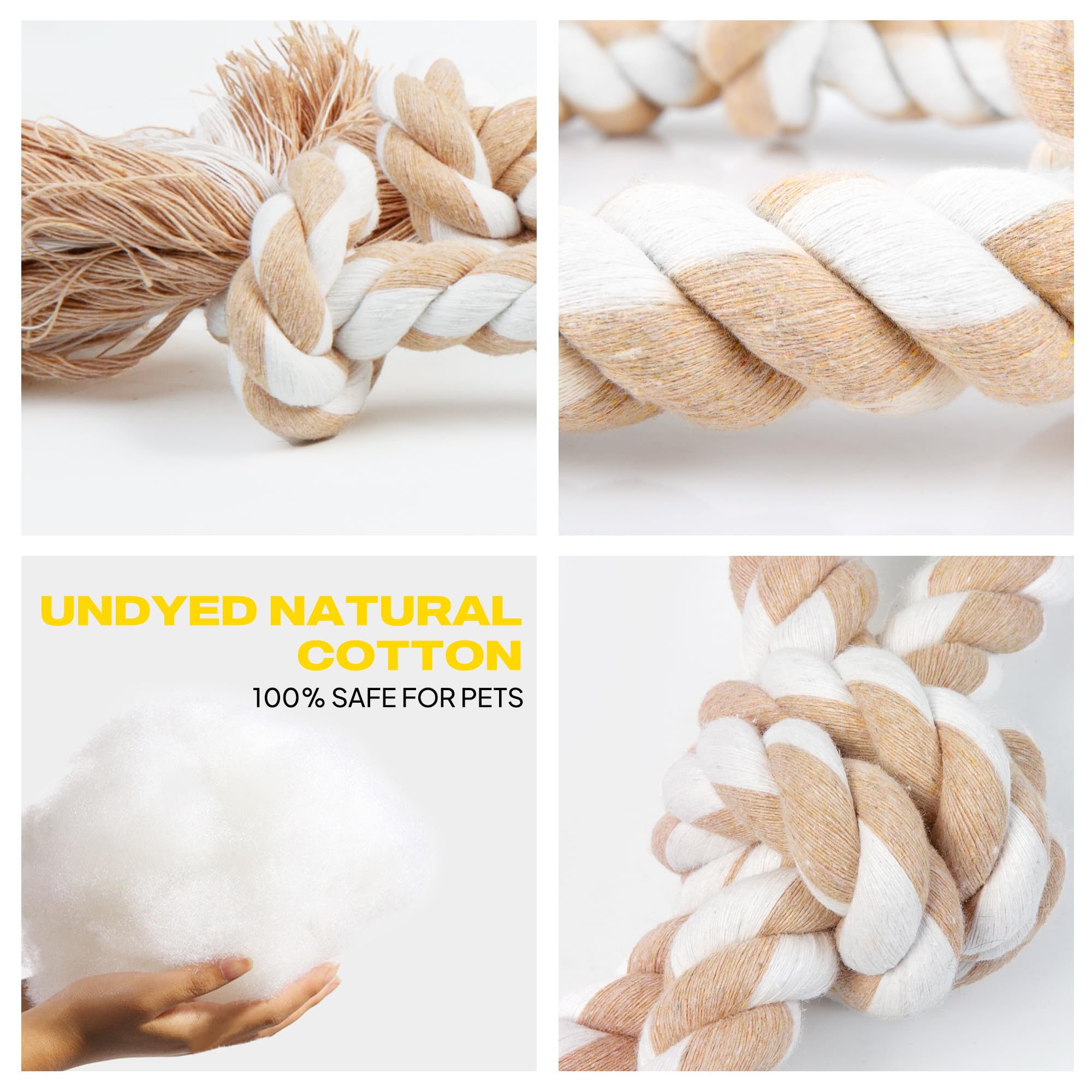 Fida rope ball closeup highlighting tough cotton rope for fetch and gnawing