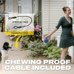 Fida ergonomic anti-slip handle provides comfortable control on long walks.