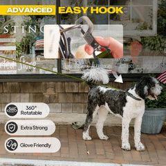 Fida 10ft nylon leash with dual padded handles for comfortable grip.