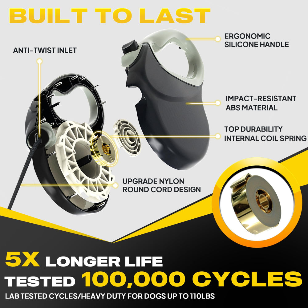 Fida leash with one hand brake for easy control during walks