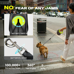One-hand brake system on Fida leash enables quick, easy stops