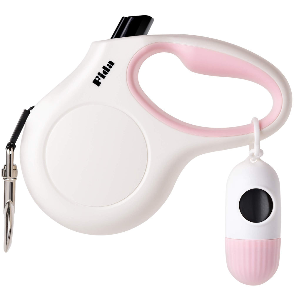 Fida retractable leash with dispenser and poop bags for easy cleanup
