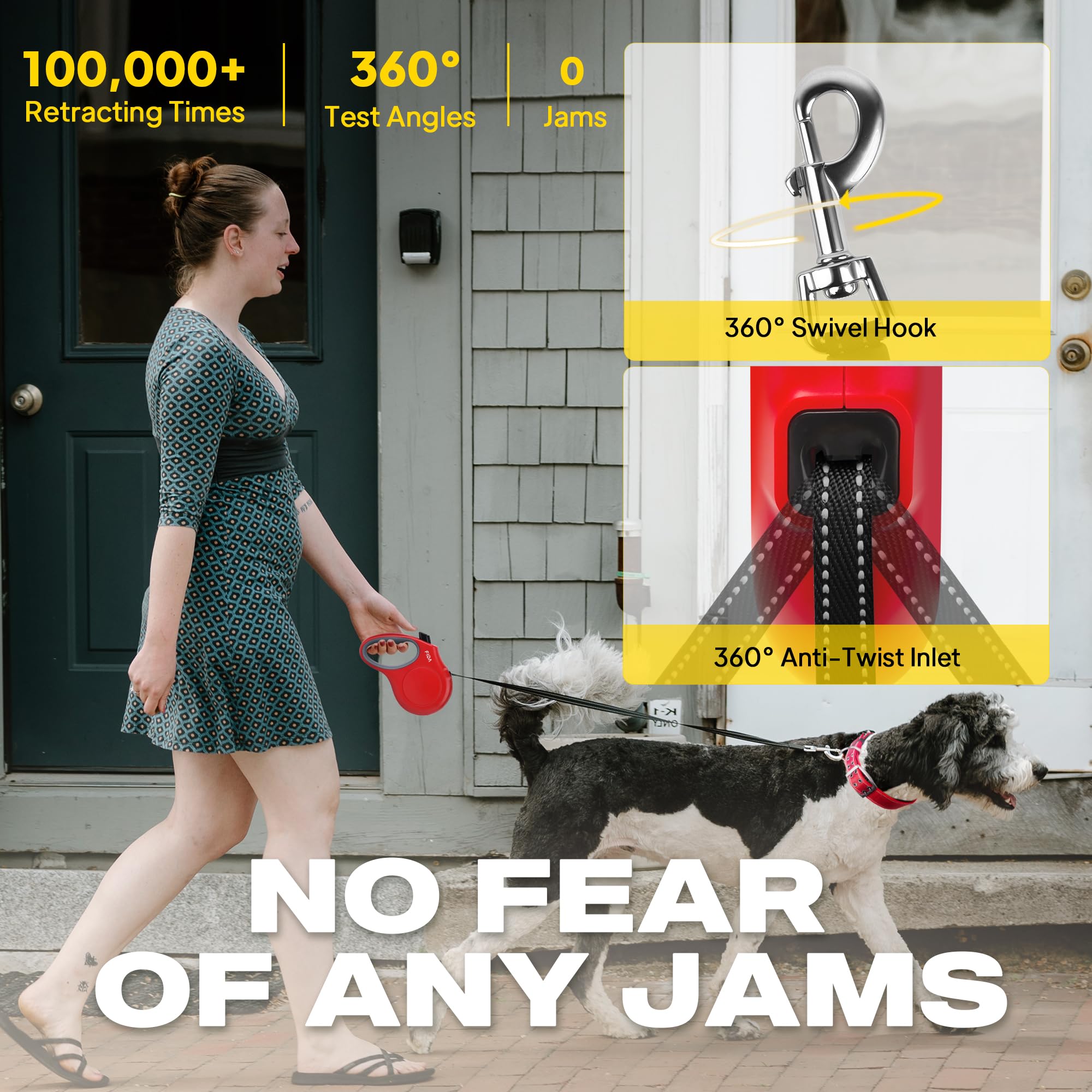 Fida reflective cord increases night visibility for safer evening walks.