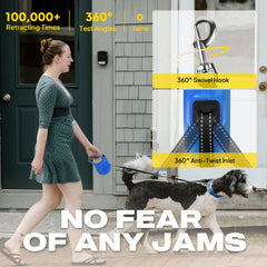 Fida leash with reflective tape for night visibility