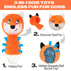 Fida 3-in-1 inner plush ball encourages playful chewing and tossing
