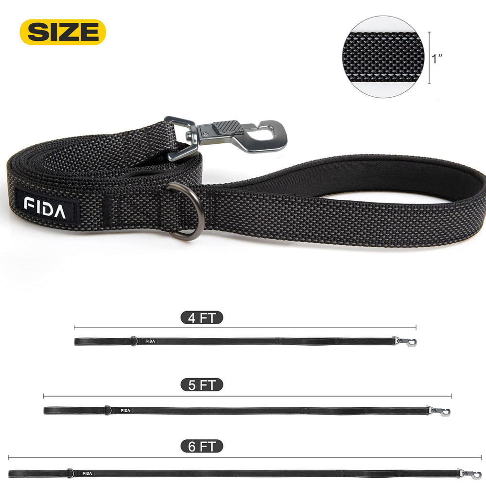 Fida strong stitch nylon leash built to endure daily use and activities
