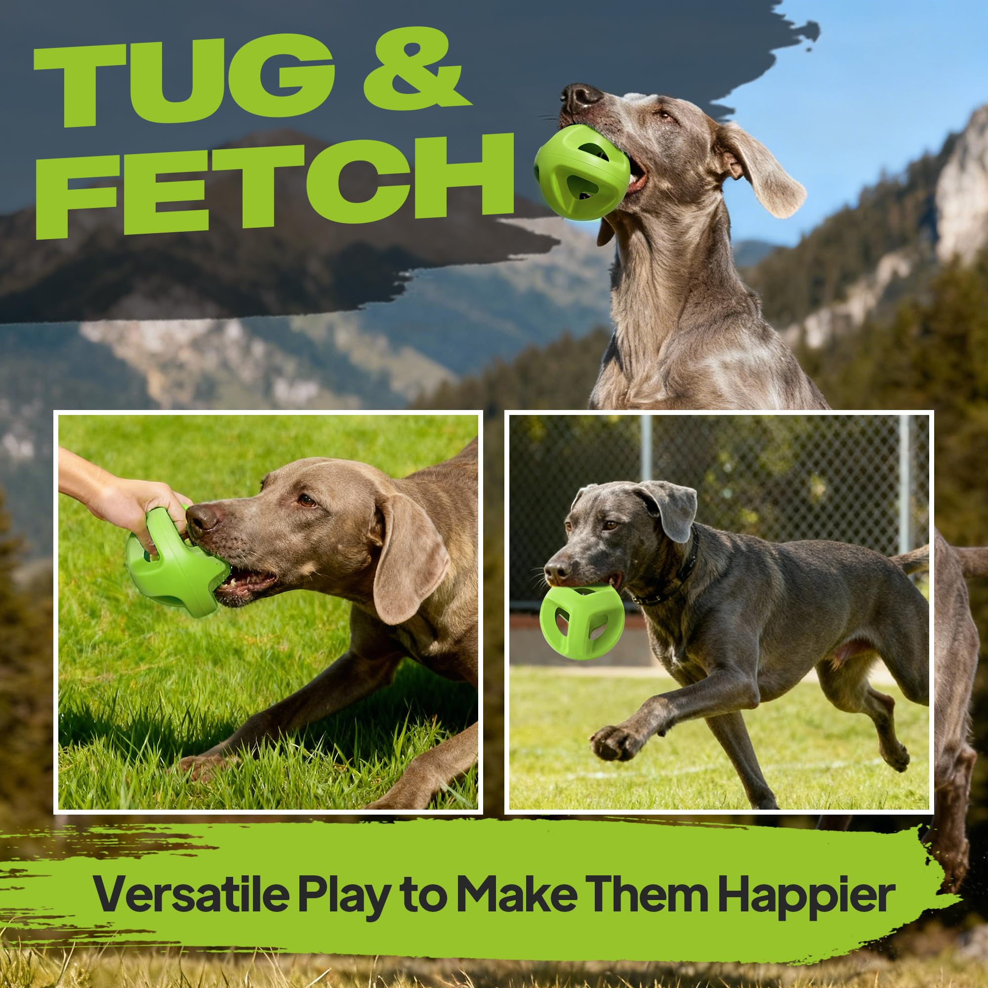 Fida textured rubber ball for gentle dental support during chews