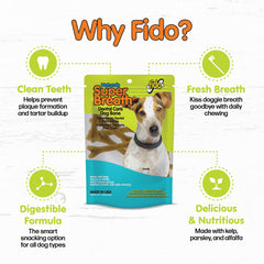 Fido v-groove design dental chew aids grip and gum massage