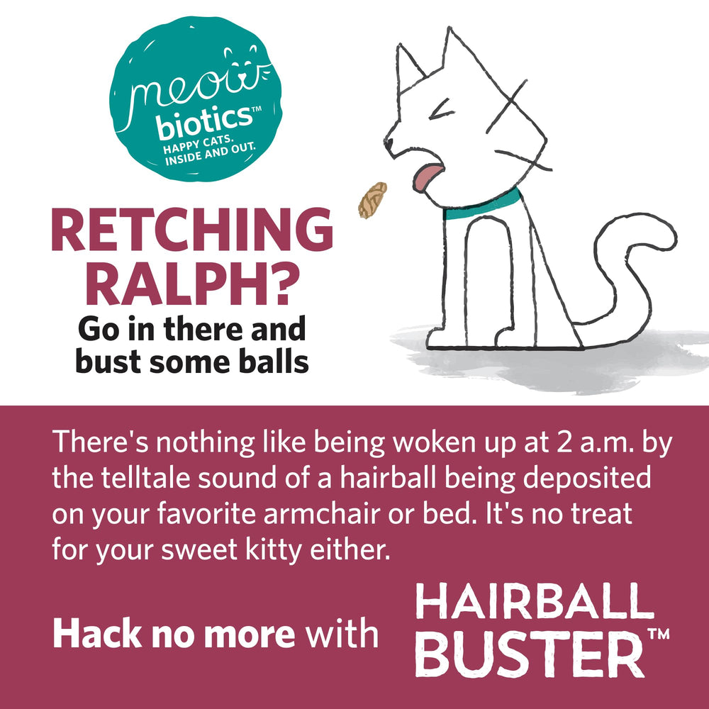 Fidobiotics Hairball Buster probiotic scoop enables easy daily dosing.