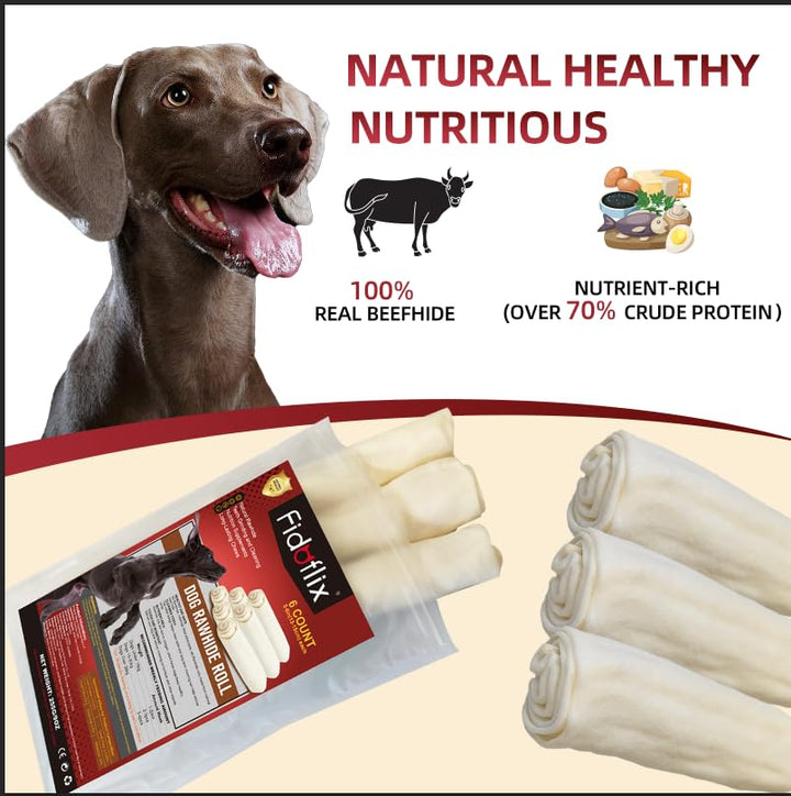 FidoFlix rawhide sticks 6-pack – ideal training reward and chew