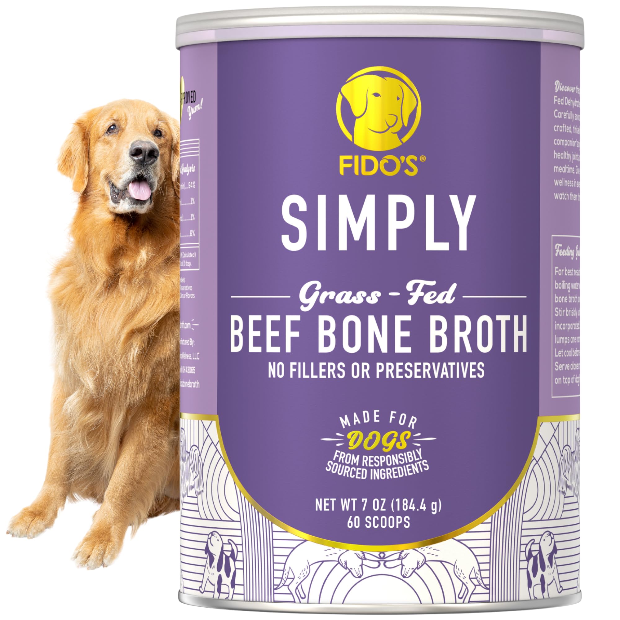 Fido's 60-scoop container offers long-lasting value for multi-dog households.