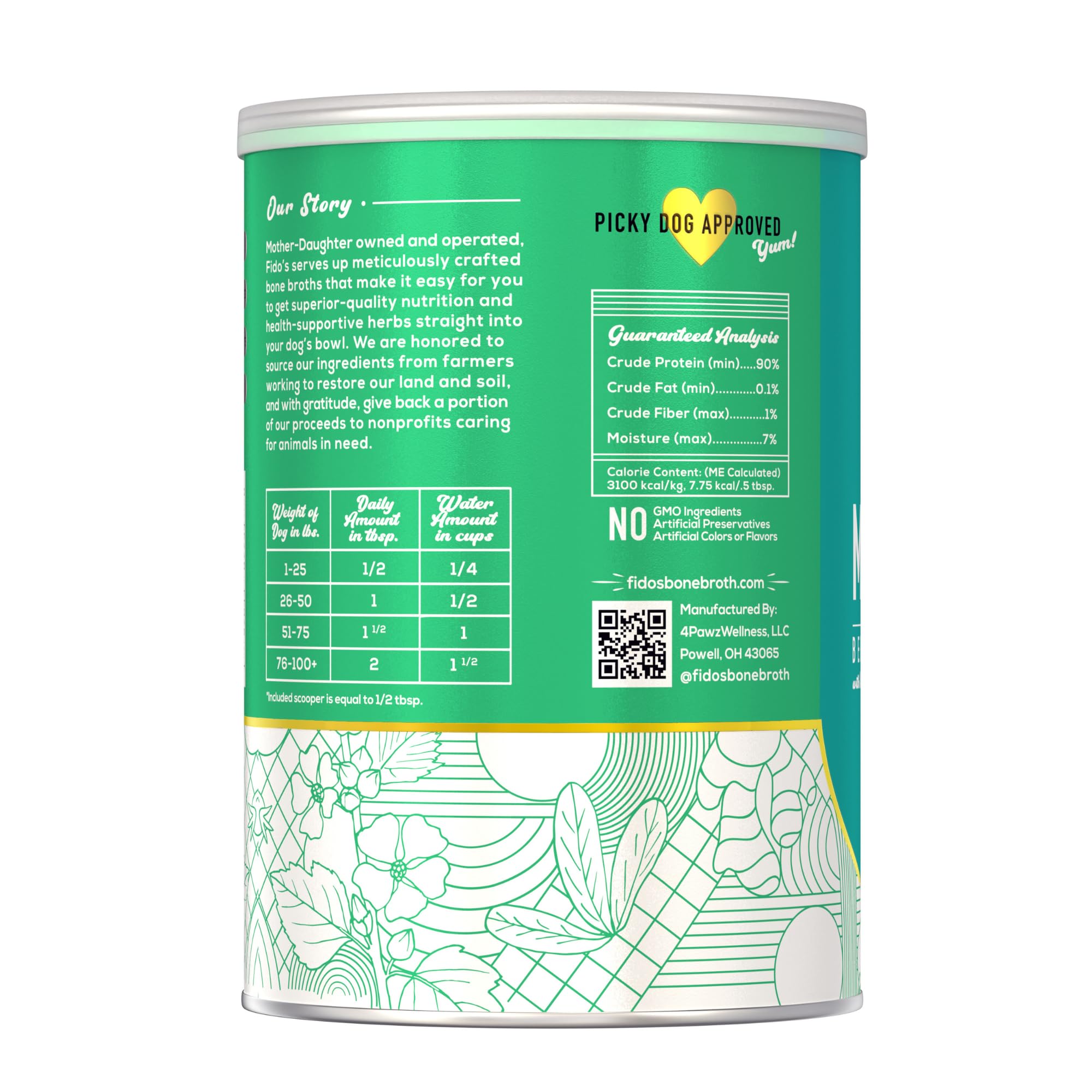 Fido's Mobility Bone Broth aroma invites dogs to the bowl.