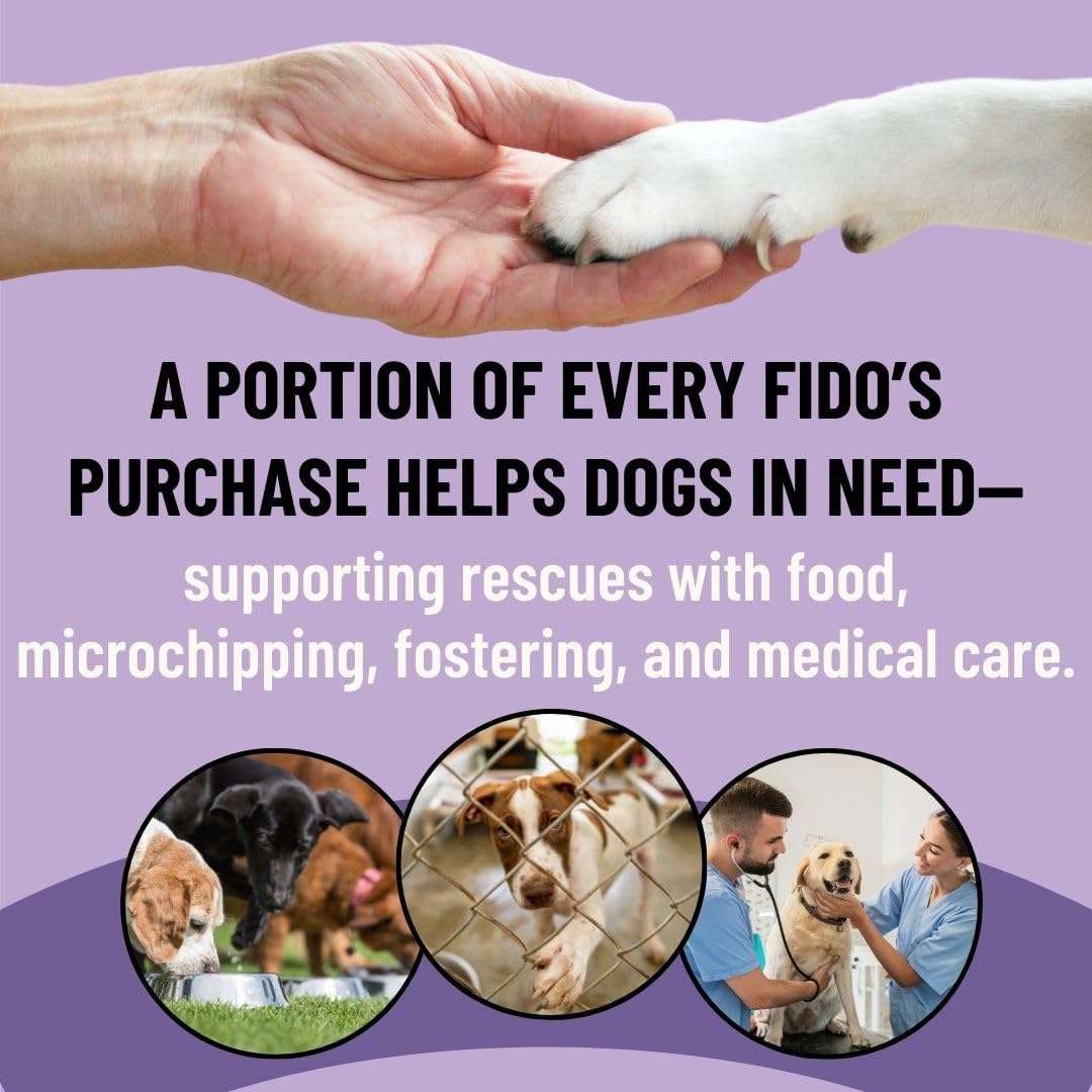 Fido's bone broth supports healthy skin and coat with natural nutrients.