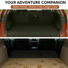 Fidozen cargo liner with anti-slip base prevents shifting during sharp turns or excited pets.