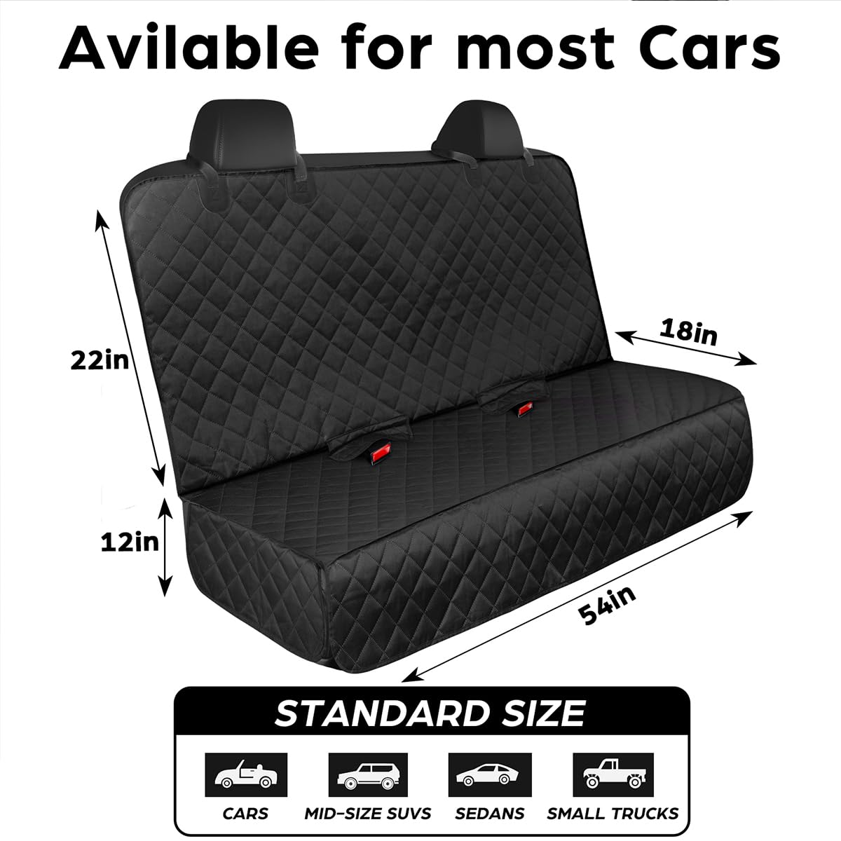 Fidozen child-seat openings allow easy access for car seats and boosters