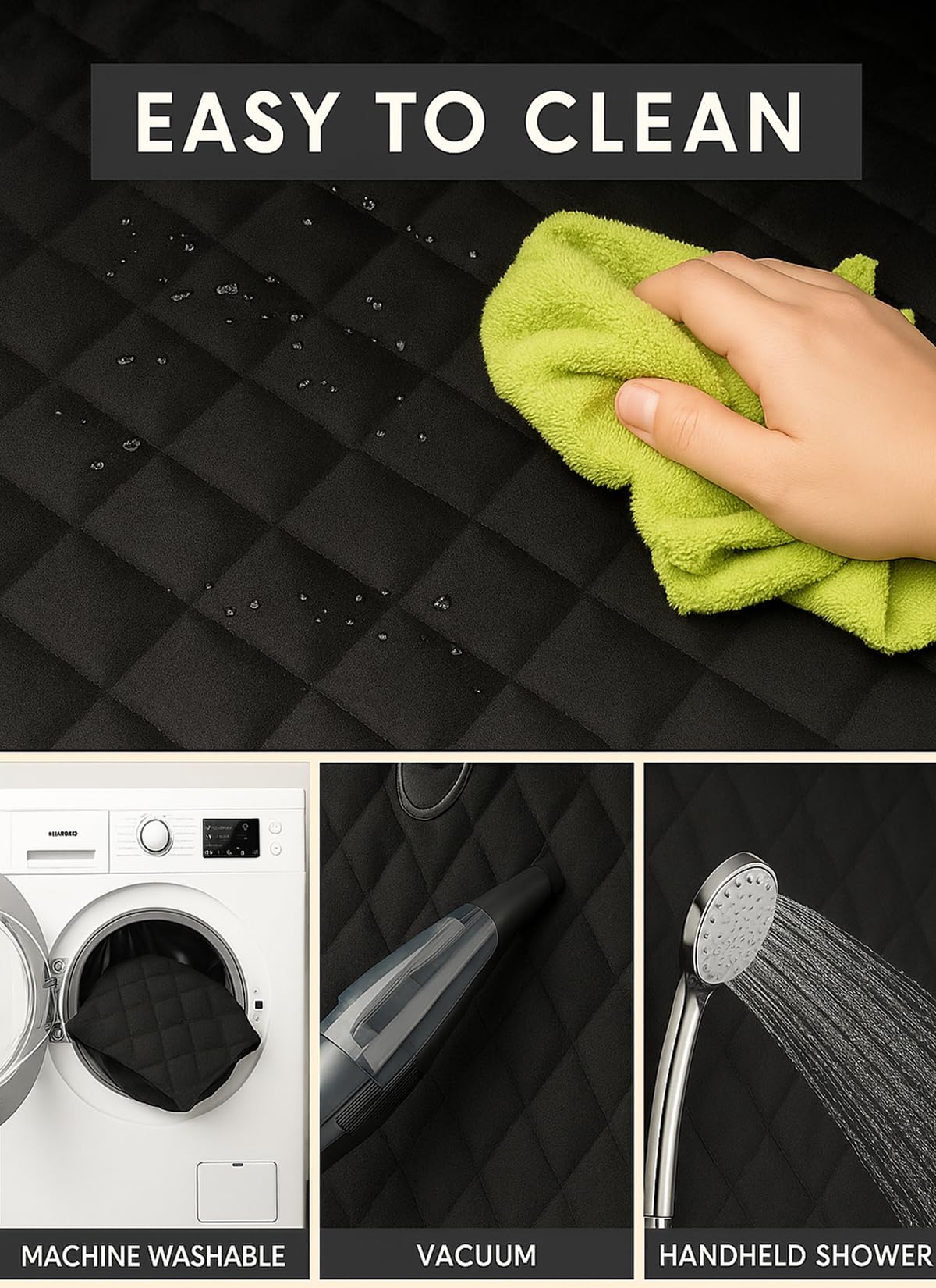 Fidozen easy-clean surface wipes clean or machine washes