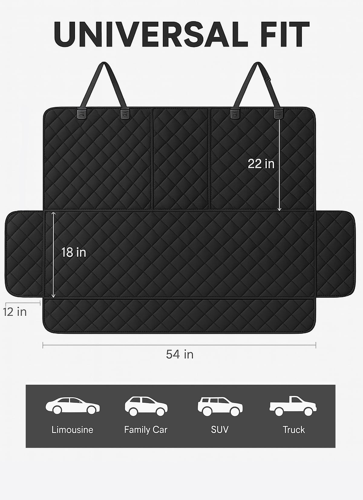 Fidozen split-design seat cover fits vehicles with a middle armrest
