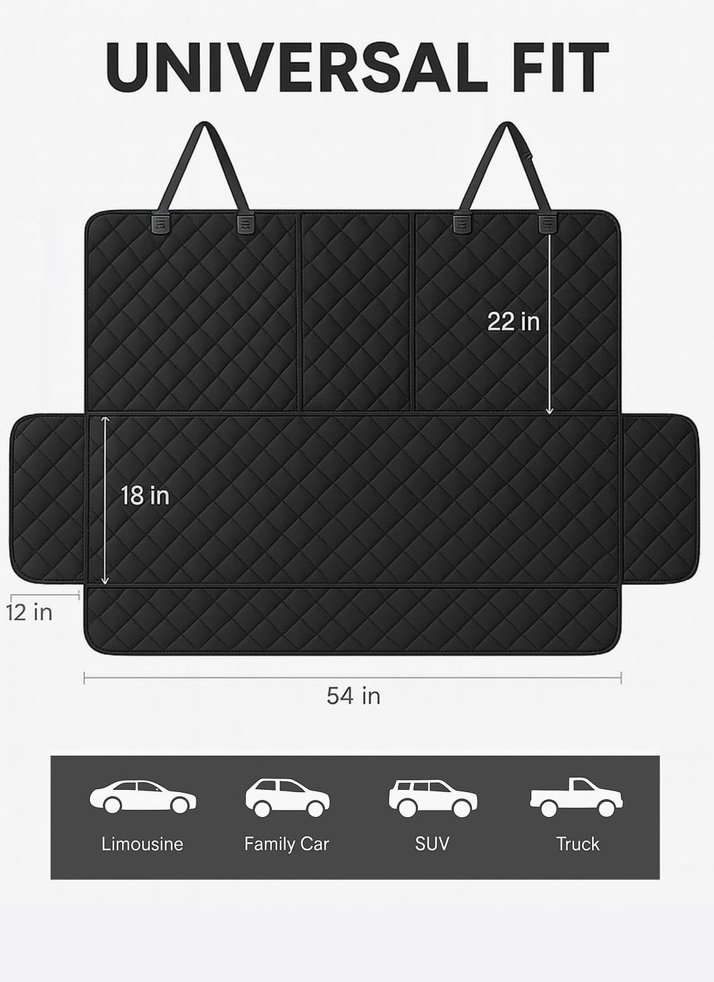 Fidozen split-design seat cover fits vehicles with a middle armrest