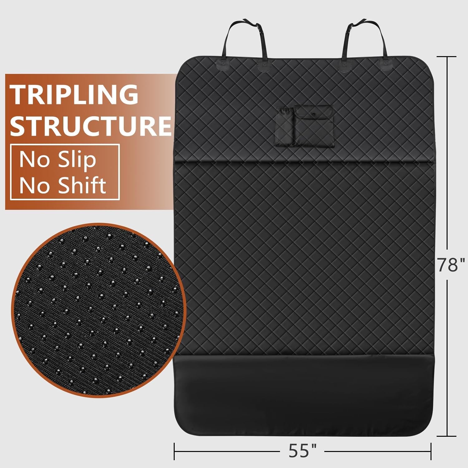 Large 55x78 inch coverage for SUVs, crossovers, and vans by Fidozen.