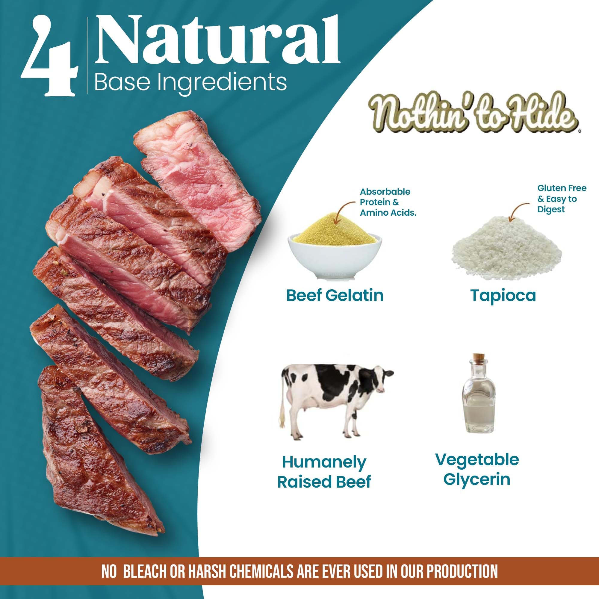 Close-up of beef-flavored Flip Chips texture for digestible chewing