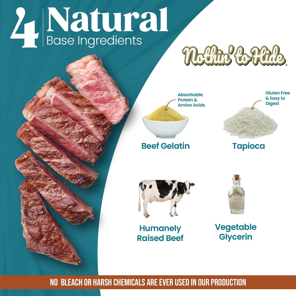 Close-up of beef-flavored Flip Chips texture for digestible chewing