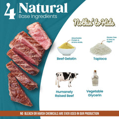 Close-up of beef-flavored Flip Chips texture for digestible chewing