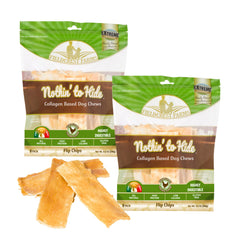 Fieldcrest Farms Nothin' to Hide Flip Chips chicken flavor pack front for long-lasting chew.