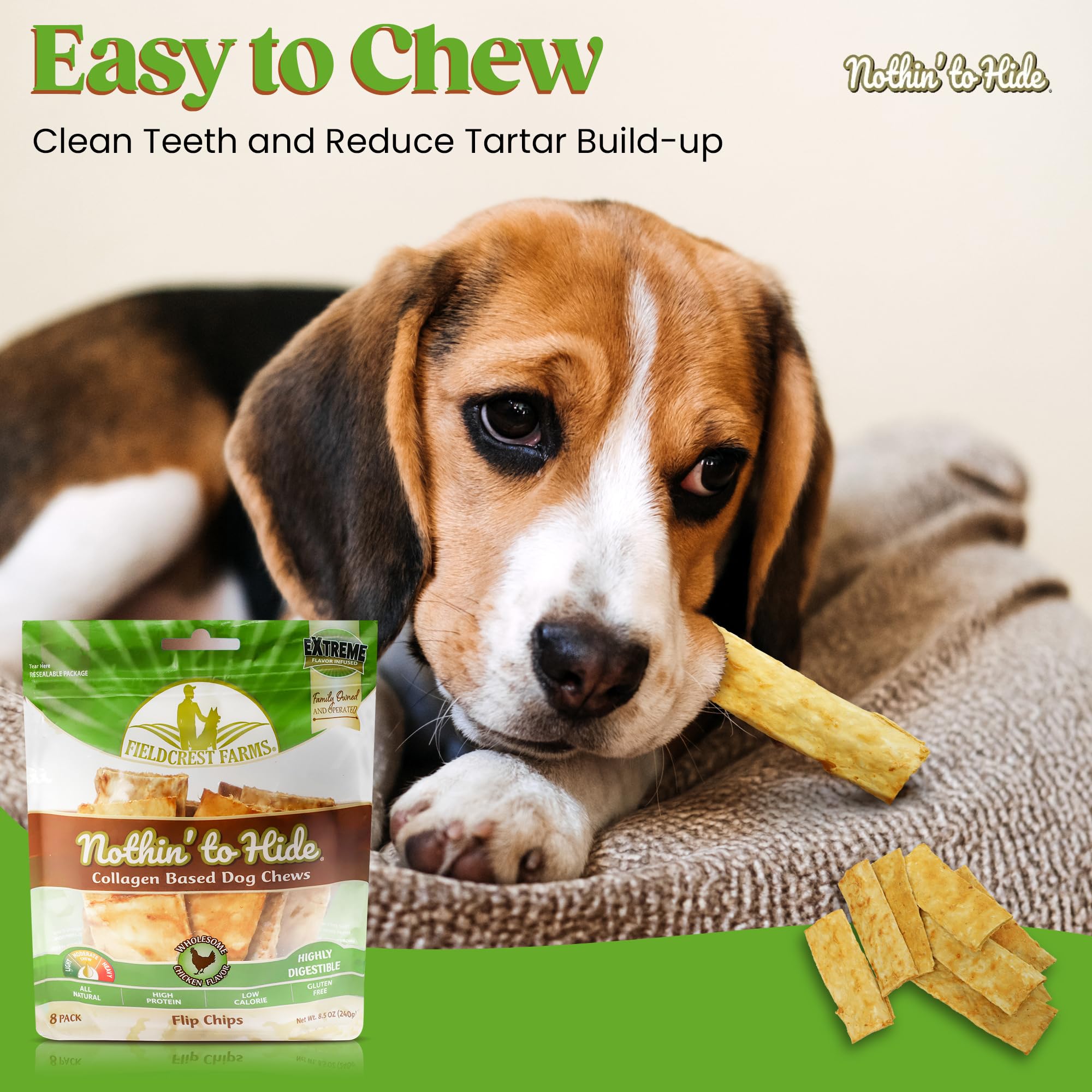 Nothin' to Hide resealable bags keep chips fresh for on-the-go chewers.