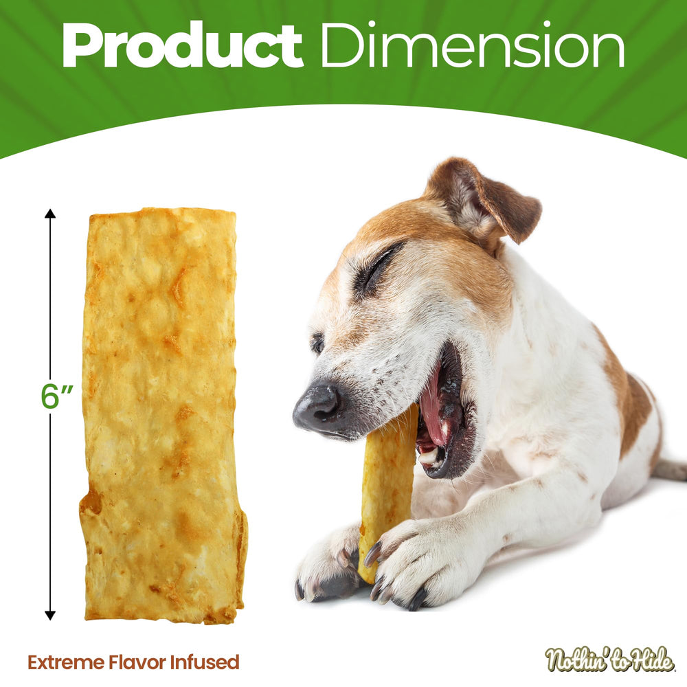Back of packaging shows collagen-based notes and moderate chewer guidance.